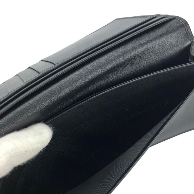中古 ブルガリ 二つ折り 長札入れ ロングウォレット ブラック 黒 レザー 革 メンズ 男性 財布 小銭入れ無し BVLGARI long wallet black leather_9