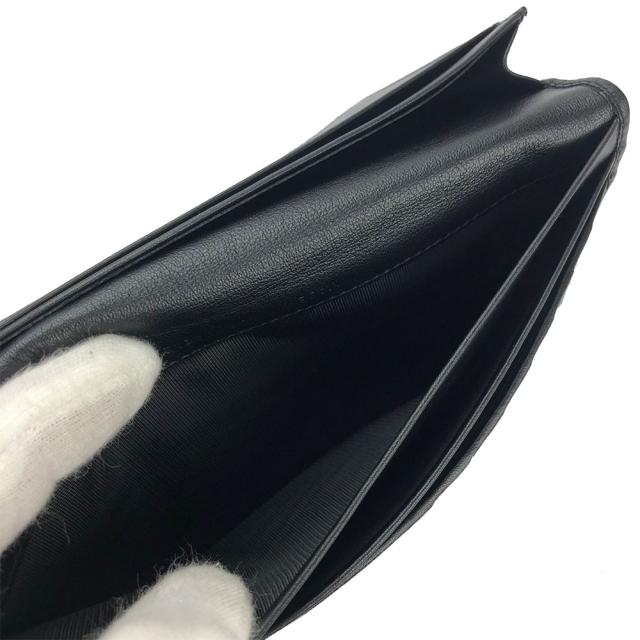 中古 ブルガリ 二つ折り 長札入れ ロングウォレット ブラック 黒 レザー 革 メンズ 男性 財布 小銭入れ無し BVLGARI long wallet black leather_10