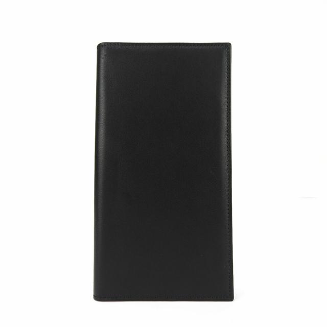 中古 ブルガリ 二つ折り 長札入れ ロングウォレット ブラック 黒 レザー 革 メンズ 男性 財布 小銭入れ無し BVLGARI long wallet black leather_2