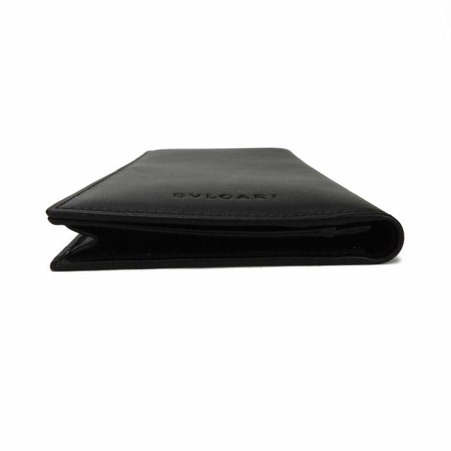 中古 ブルガリ 二つ折り 長札入れ ロングウォレット ブラック 黒 レザー 革 メンズ 男性 財布 小銭入れ無し BVLGARI long wallet black leather_3