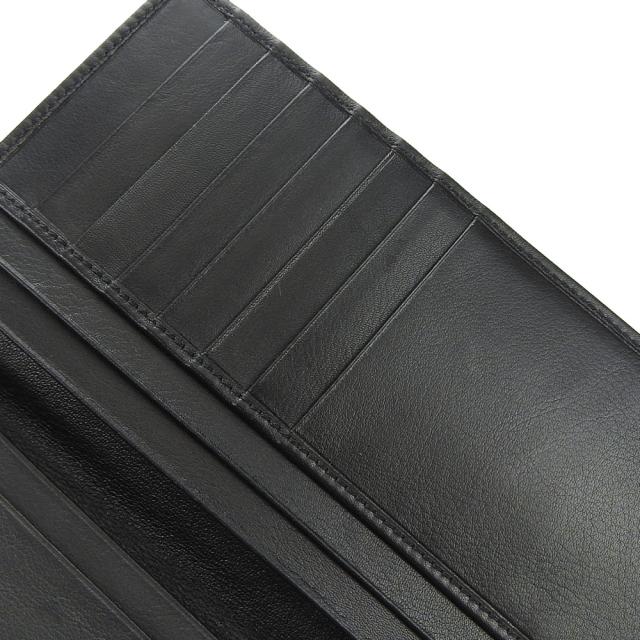 中古 ブルガリ 二つ折り 長札入れ ロングウォレット ブラック 黒 レザー 革 メンズ 男性 財布 小銭入れ無し BVLGARI long wallet black leather_6