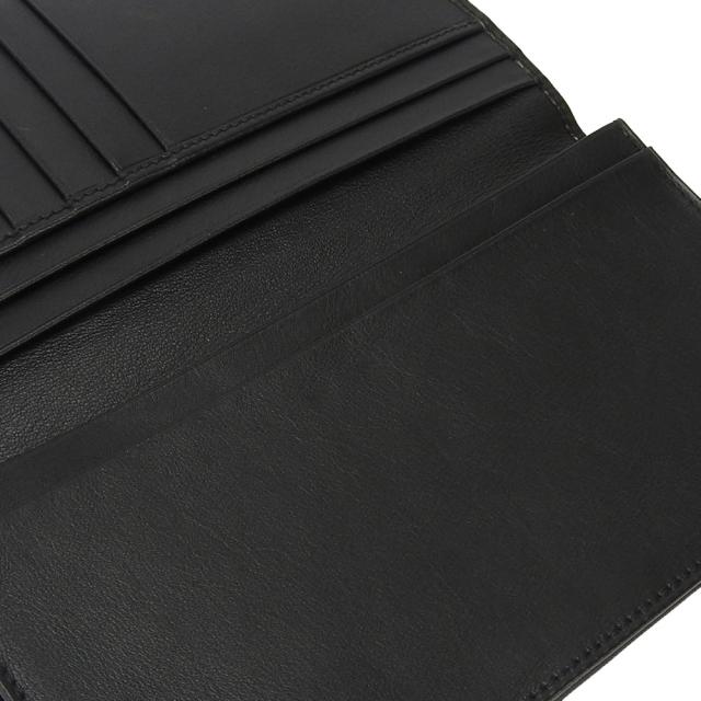 中古 ブルガリ 二つ折り 長札入れ ロングウォレット ブラック 黒 レザー 革 メンズ 男性 財布 小銭入れ無し BVLGARI long wallet black leather_7
