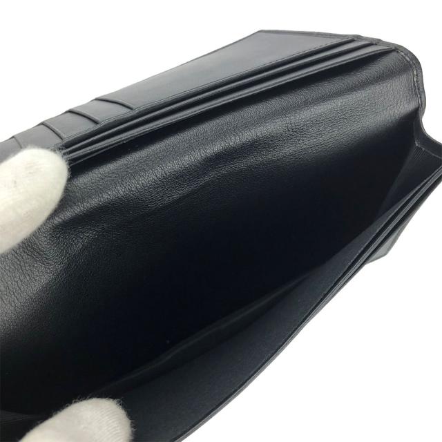 中古 ブルガリ 二つ折り 長札入れ ロングウォレット ブラック 黒 レザー 革 メンズ 男性 財布 小銭入れ無し BVLGARI long wallet black leather_8