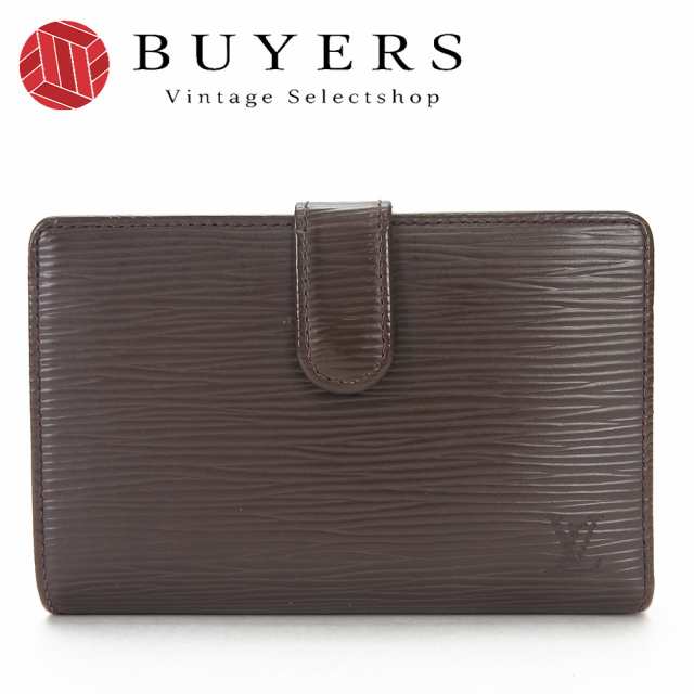 中古 LOUIS VUITTON ルイヴィトン M6324D ポルトフォイユヴィエノワ エピ 二つ折り がま口 ウォレット モカ ブラウン 茶 シルバー金具