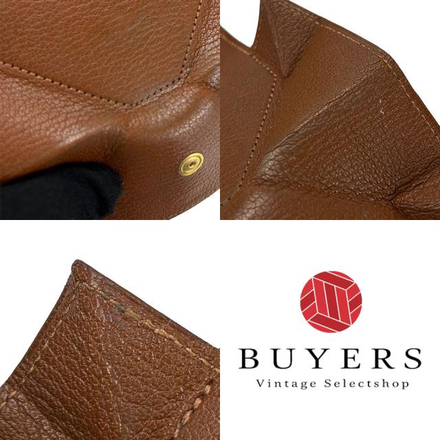 中古 エルメス コインケース 小銭入れ ル・ヴァンキャトル □F刻印 ダブルフェイス 両面 シェーブル レザー 革 グリーン ブラウン 普段使い 小物 レディース メンズ 女性 男性 HERMES Coin Case 9527_7