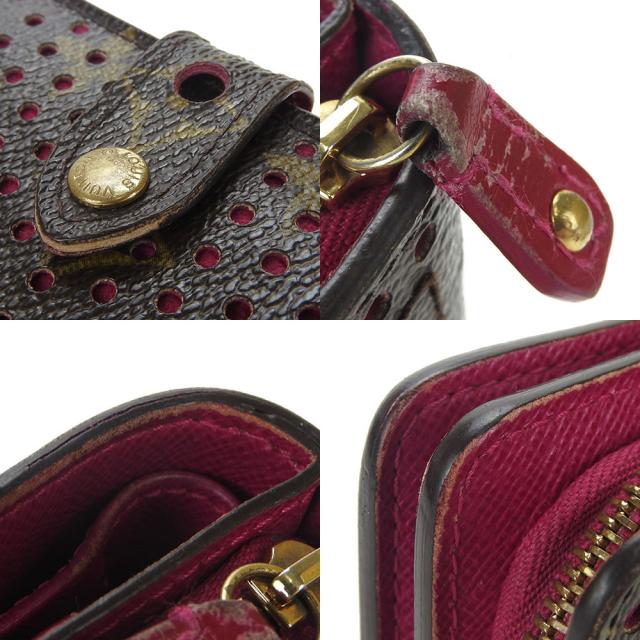 中古 ルイヴィトン 財布 コンパクトジップ モノグラム・ペルフォ