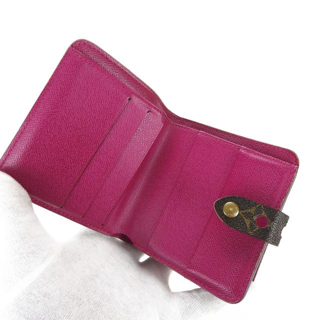 ★美品★ ルイヴィトン折り財布　フューシャ（M95188）　ピンク LOUIS VUITTON ルイヴィトン 2つ折り財布 コンパクトジップ M95188