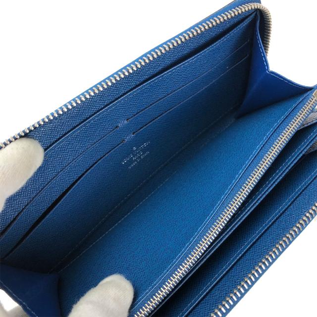中古  ルイヴィトン 長財布 ジッピーウォレット サフィール ラウンドファスナー シルバー金具 ブルー M60435 エピ レディース 女性 LV ビトン レザー 革 小物 LOUIS VUITTON Zip Around Wallet Zippy_5