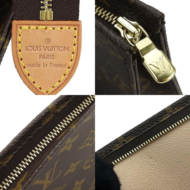 中古 ルイ・ヴィトン 化粧ポーチ ポッシュトワレット19 M47544 ブラウン コスメ メイク レディース 女性 LOUIS VUITTON_4