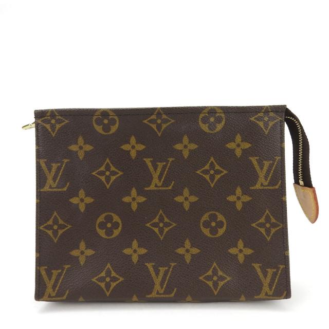 中古 ルイ・ヴィトン 化粧ポーチ ポッシュトワレット19 M47544 ブラウン コスメ メイク レディース 女性 LOUIS VUITTON_6