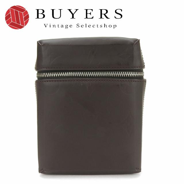 中古 ルイ・ヴィトン ポーチ レイ M46550 モノグラムグラセレザー ブラウン カフェ LOUIS VUITTON