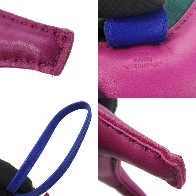 中古 エルメス ストラップ ロデオPM アニョーミロ マルチカラー ローズ