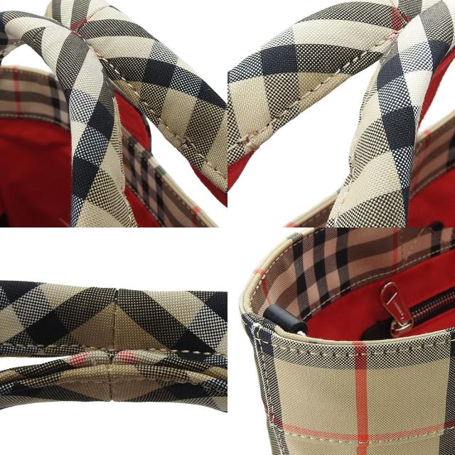 中古 バーバリー トートバッグ 8017740 コットン ポリエステル