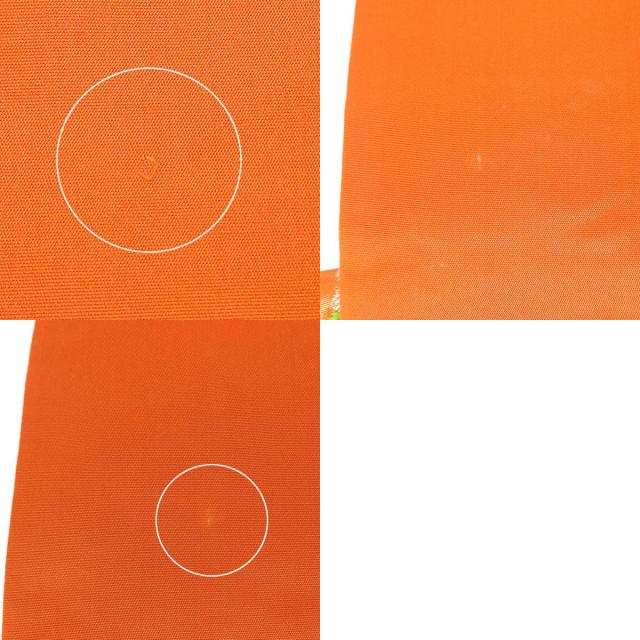 中古】袋帯 正倉院文様 華文 オレンジ地 金地 振袖用 成人式 六通