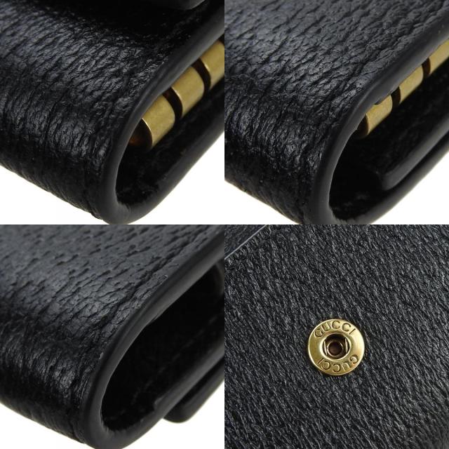 中古 グッチ キーケース 435305 GGマーモント レザー ブラック