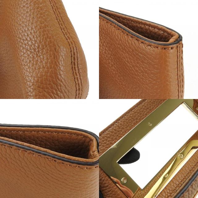 中古 マイケルコース クラッチバッグ 35T2GBKC2L レザー キャメル