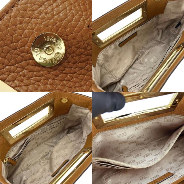 中古 マイケルコース クラッチバッグ 35T2GBKC2L レザー キャメル