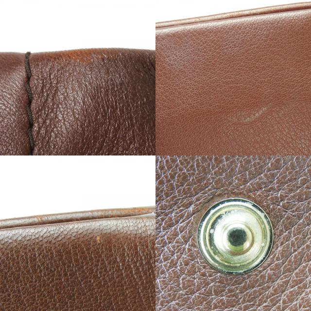 中古 バリー トートバッグ レザー ブラウン ゴールド金具 大容量