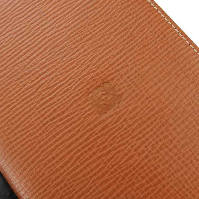 中古 ロエベ 札入れ レザー ブラウン スリム カードケース ロゴ