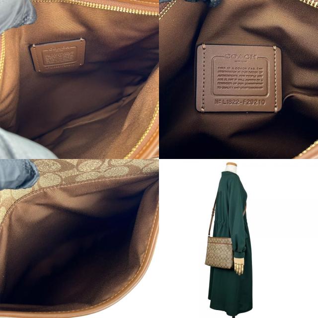 中古 コーチ ショルダーバッグ F29210 シグネチャー PVC レザー