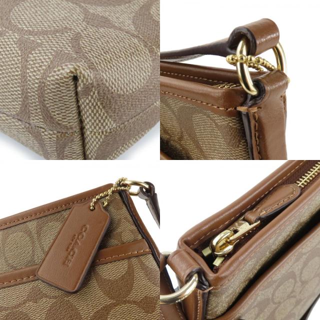 中古 コーチ ショルダーバッグ F29210 シグネチャー PVC レザー