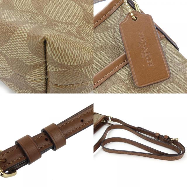 中古 コーチ ショルダーバッグ F29210 シグネチャー PVC レザー