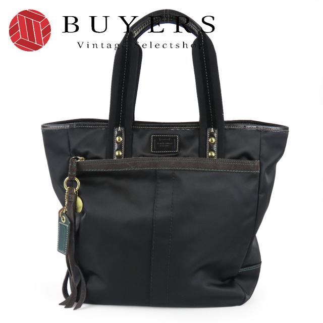 中古 コーチ トートバッグ 10101 ナイロン ブラック ゴールド金具 カジュアル レディース 女性 COACH