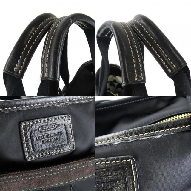 中古 コーチ トートバッグ 10101 ナイロン ブラック ゴールド金具