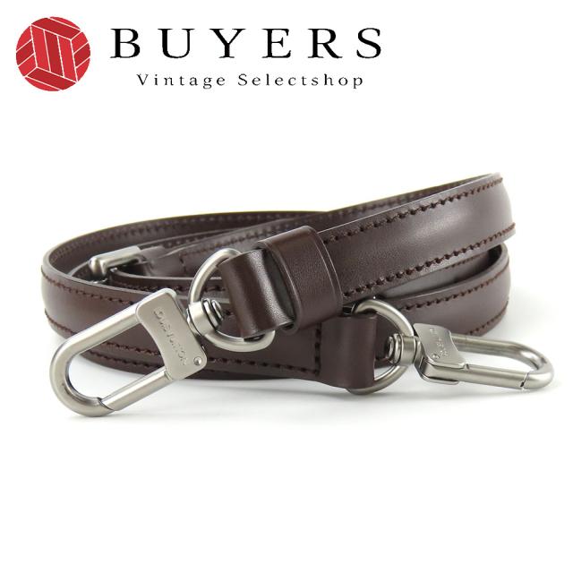 中古 ルイ・ヴィトン ショルダーストラップ レザー ブラウン 調節可能 マットシルバー金具 レディース 女性 LOUIS VUITTON