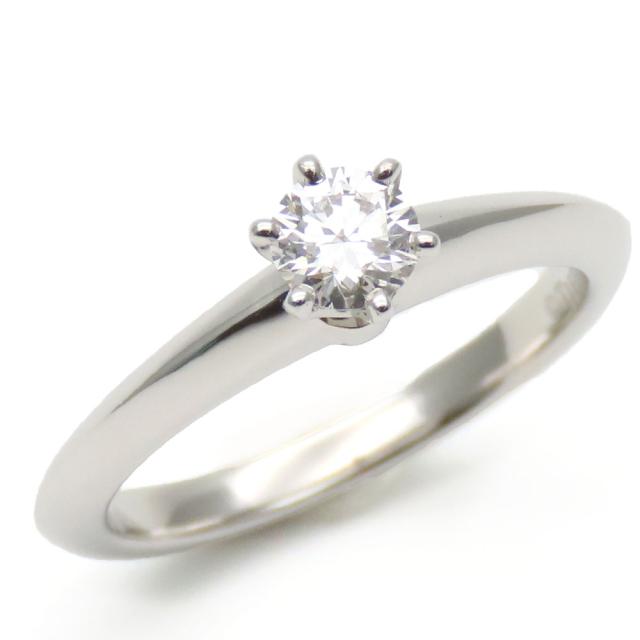 中古 ティファニー リング・指輪 ソリティア Pt950 ダイヤモンド 約4.7  