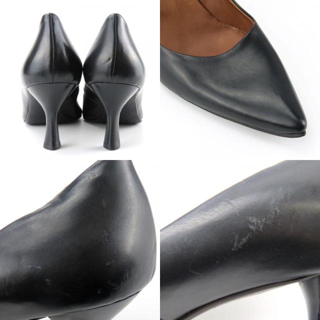 中古 ラボキゴシワークス パンプス 24 1/2 レザー ブラック JPサイズ約