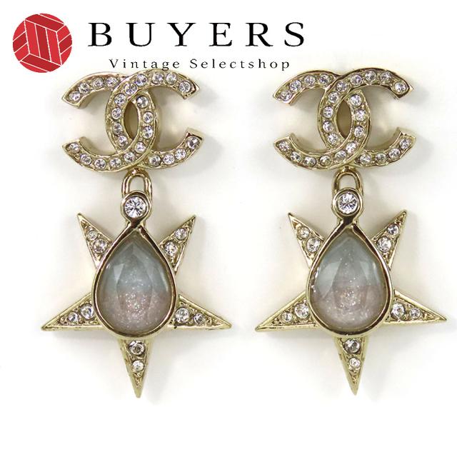中古 シャネル ピアス ココマーク メタル ラインストーン ゴールド メッキ スター アクセサリー レディース 女性 CHANELの通販は