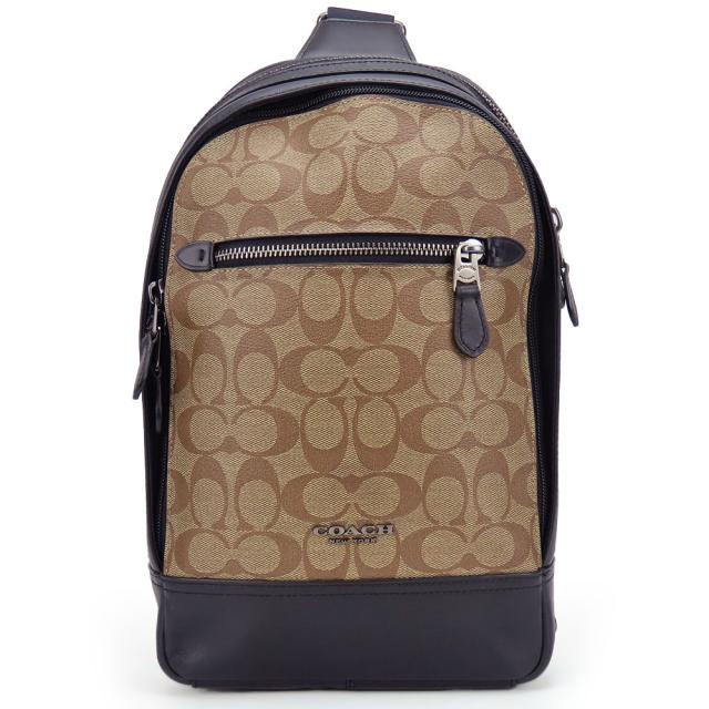 極美品】COACH コーチ ボディバッグ F37573 シグネチャー PVC