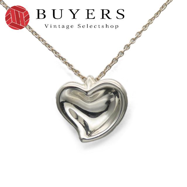 中古 ティファニー ネックレス カーブドハート シルバー925 約4.3g シルバー エルサペレッティ アクセサリー かわいい レディース 女性 TIFFANY&Co.の通販は