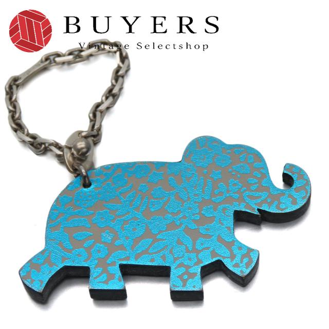 中古 エルメス バッグチャーム シルバー925 レザー 約12.3g ブルー系  