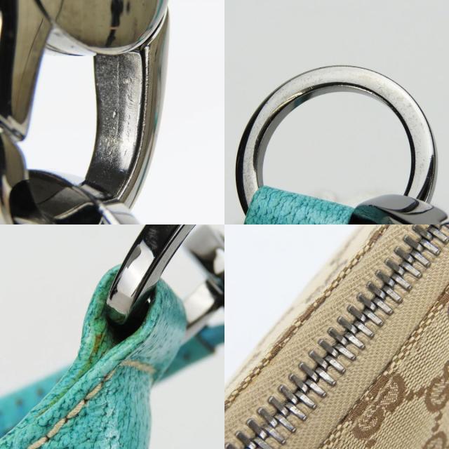 中古 グッチ ショルダーバッグ 115002 GGキャンバス レザー ベージュ