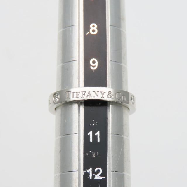 ティファニー PT950 リング フラットバンド3PD ダイヤモンド 11.5号