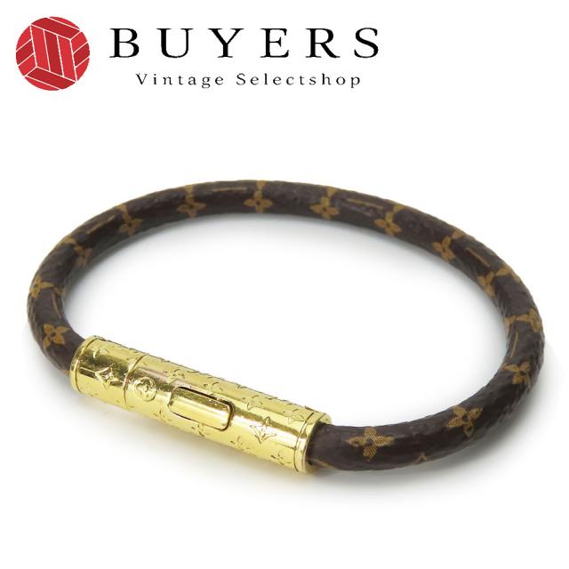 中古 ルイ・ヴィトン ブレスレット ブラスレ・LVコンフィデンシャル M8274F モノグラム メタル ブラウン ゴールド金具 アクセサリー 小物 おしゃれ レディース 女性 LOUIS VUITTON