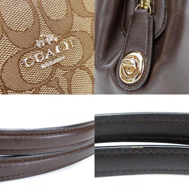 中古 コーチ トートバッグ 36466 シグネチャー キャンバス レザー