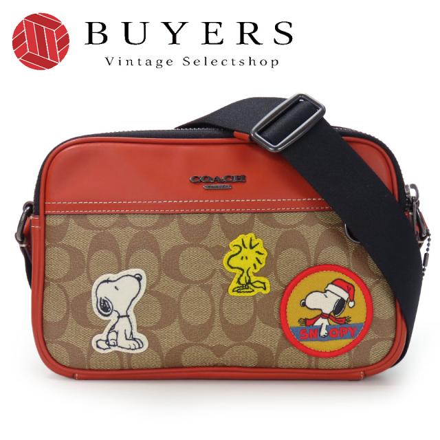 中古 コーチ ショルダーバッグ CE746 シグネチャー レザー PVC