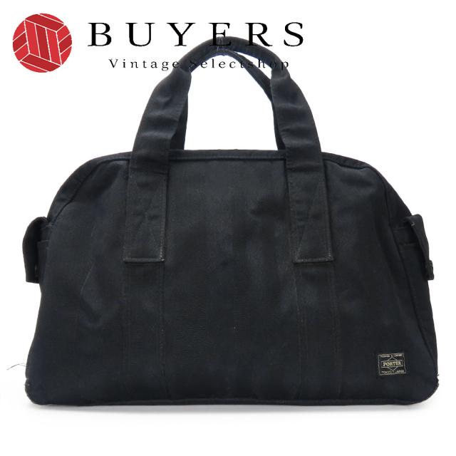 中古 ポーター ボストンバッグ 70周年 キャンバス ブラック 旅行 吉田カバン レディース メンズ PORTER
