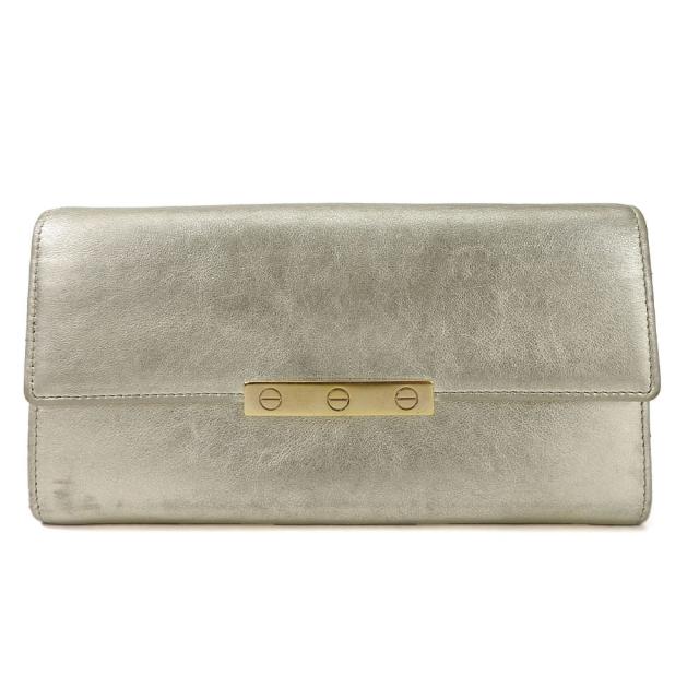 中古 カルティエ 長財布 L3000823 ラブコレクション レザー シャンパンゴールド ゴールド金具 二つ折り 普段使い 小物 レディース 女性 CARTIER_1