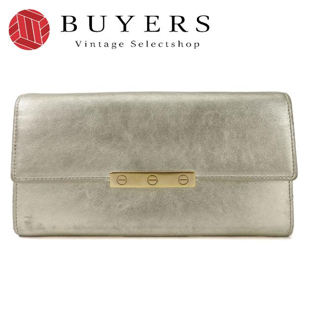 中古 カルティエ 長財布 L3000823 ラブコレクション レザー シャンパンゴールド ゴールド金具 二つ折り 普段使い 小物 レディース 女性 CARTIER