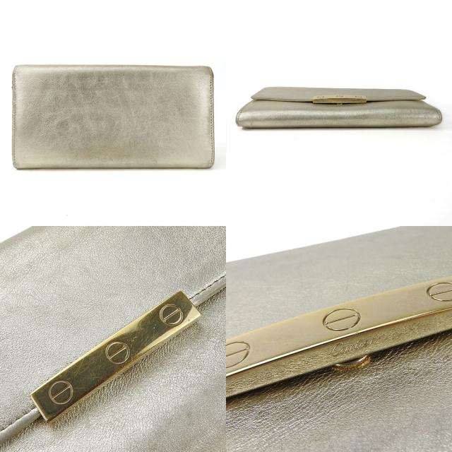 中古 カルティエ 長財布 L3000823 ラブコレクション レザー シャンパンゴールド ゴールド金具 二つ折り 普段使い 小物 レディース 女性 CARTIER_4