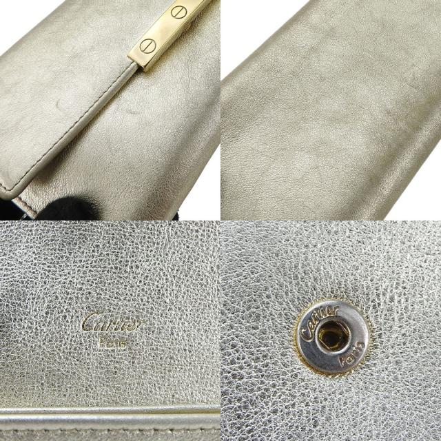 中古 カルティエ 長財布 L3000823 ラブコレクション レザー シャンパンゴールド ゴールド金具 二つ折り 普段使い 小物 レディース 女性 CARTIER_5