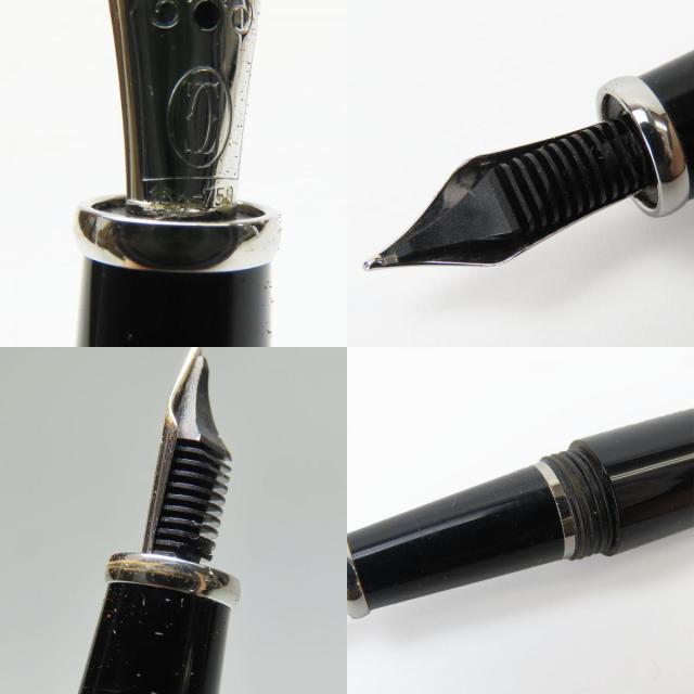 中古 カルティエ 万年筆 ディアボロ ドゥ ST180009 - ブラック