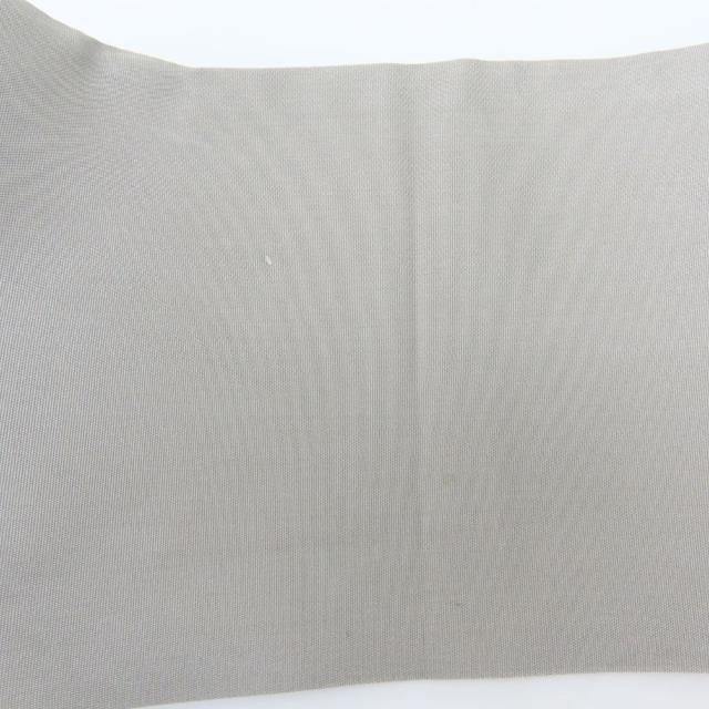 中古 名古屋帯 九寸 正絹 グレー 蓮柄 塩瀬 和装 呉服 和服 きもの