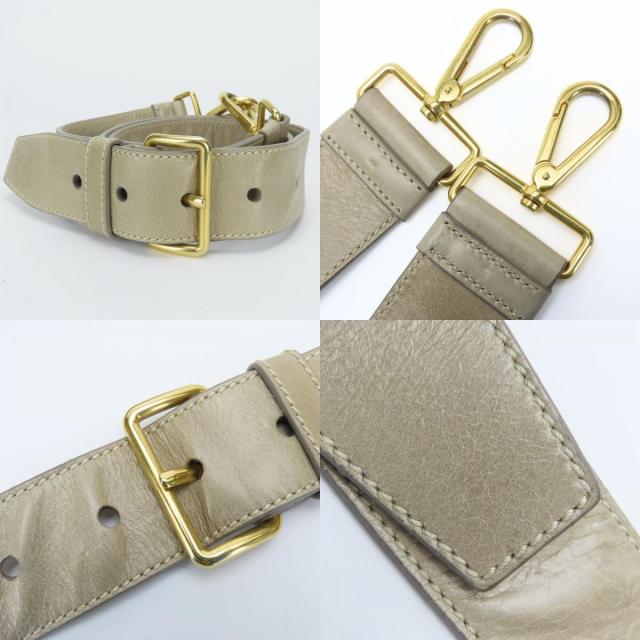 中古 プラダ ハンドバッグ BL0678 三角ロゴプレート カーフ POMICE サンドベージュ ゴールド金具 2WAY ショルダー カジュアル レディース 女性 PRADA_8