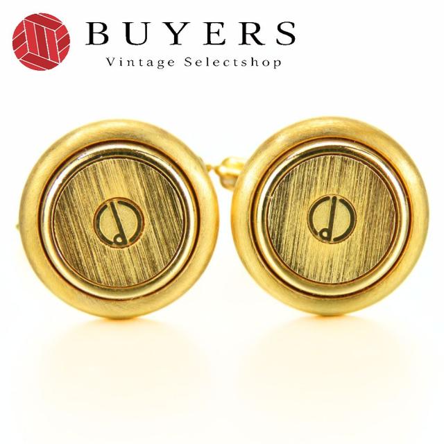 中古 ダンヒル カフス メタル ゴールド メッキ スーツ アクセサリー メンズ 男性 Dunhill