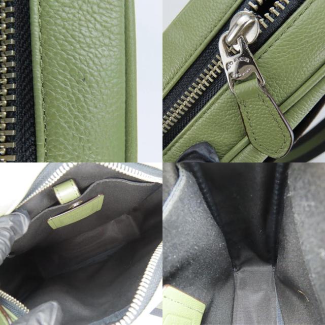 中古 コーチ ショルダーバッグ F54782 レザー カーキ 斜め掛け